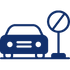 Blue parking violation icon